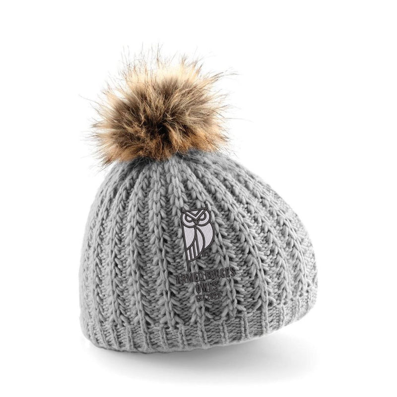 Armed Forces Owls Pom Pom Beanie Hat