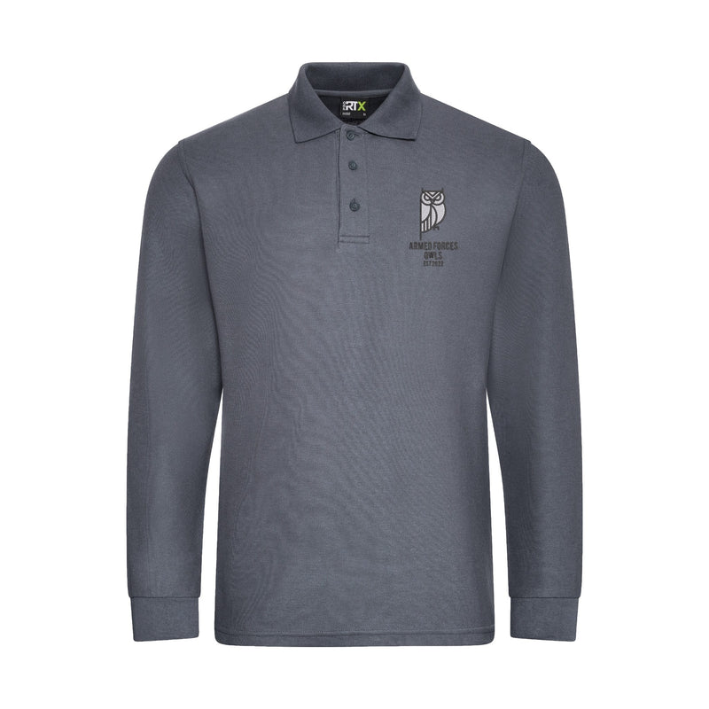 Armed Forces Owls Long Sleeve Polo Shirt