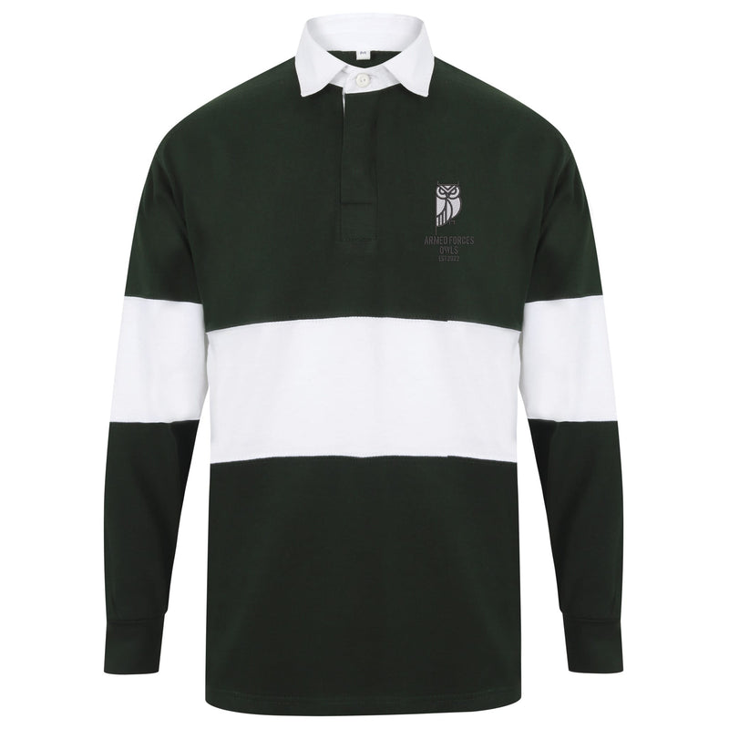 Armed Forces Owls Long Sleeve Panelled Rugby Shirt