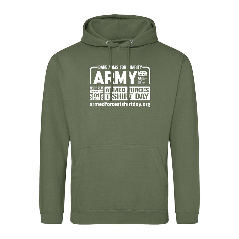 Armed Forces T-Shirt Day 2026 - Army Hoodie (White Print)