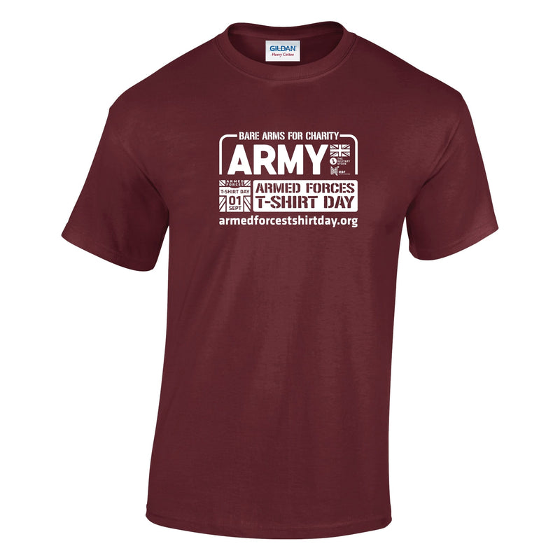 Armed Forces T-Shirt Day 2026 - Army Cotton T-Shirt (White Print)