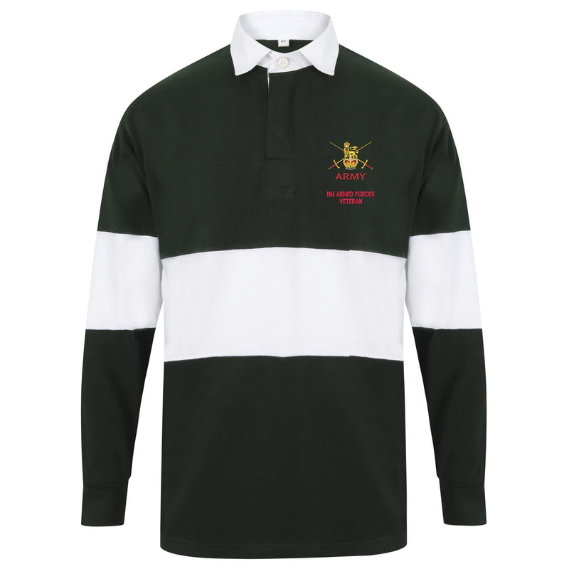 Army - Armed Forces Veteran Long Sleeve Panelled Rugby Shirt
