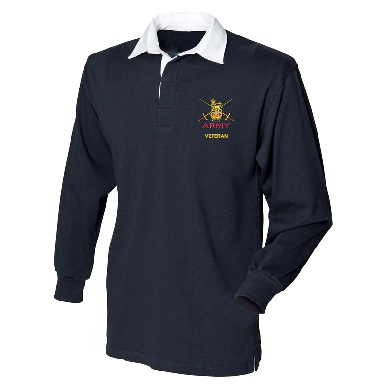 Army - Armed Forces Veteran Front Row Long Sleeve Rugby Shirt