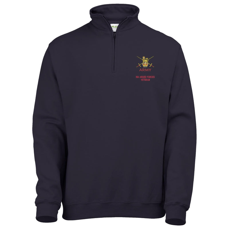 Army - Armed Forces Veteran Quarter Zip Sweatshirt