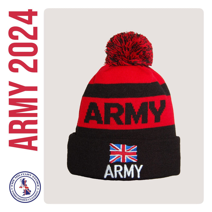 British Army Bobble Beanie Hat