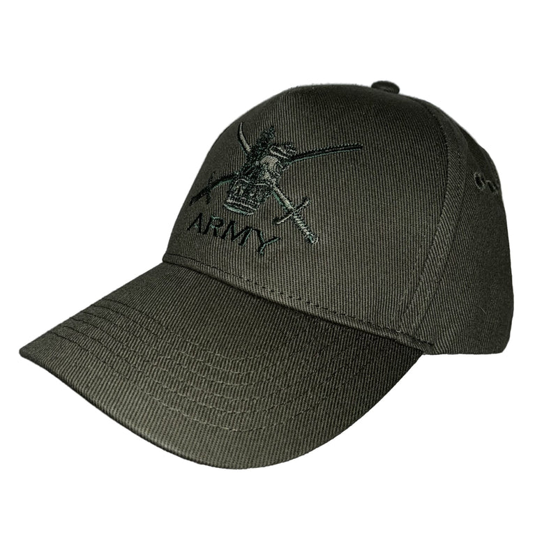 Army (Crossed Swords) Green Cap (Green Embroidery)