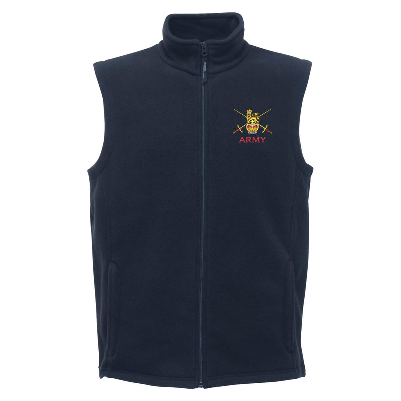 Army (Crossed Swords) Regatta Fleece Bodywarmer