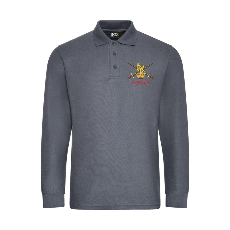 Army (Crossed Swords) Long Sleeve Polo Shirt