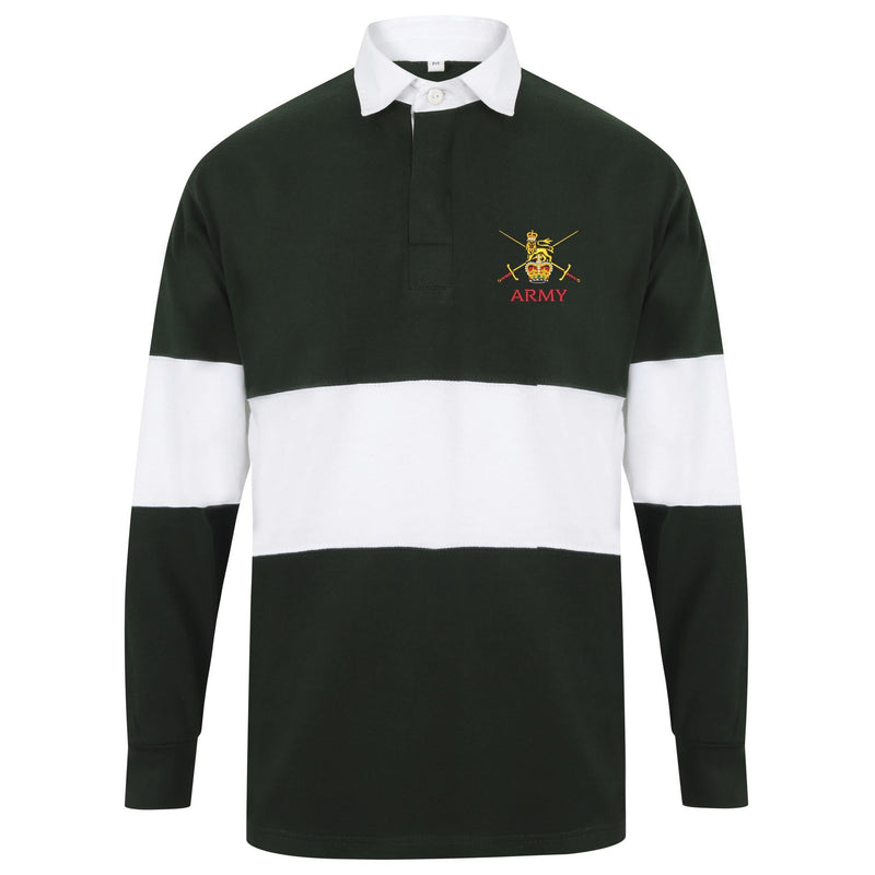 Army (Crossed Swords) Long Sleeve Panelled Rugby Shirt