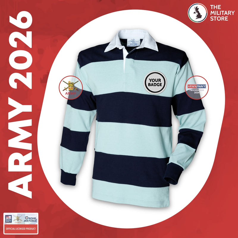 British Army - Sewn Stripe Long Sleeve Rugby Shirt - Army v Navy 2026