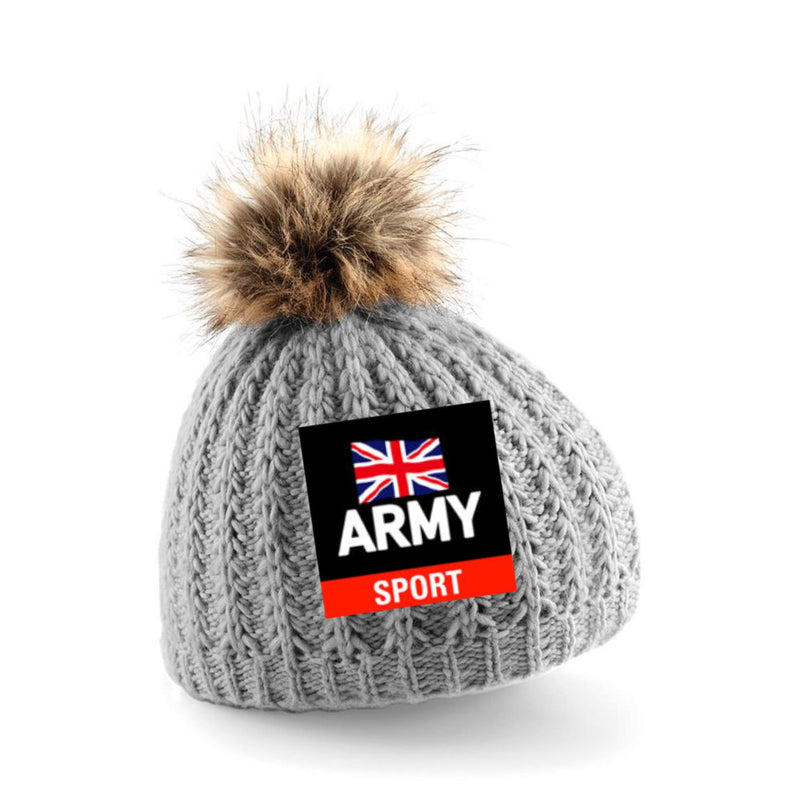 Army Sports Pom Pom Beanie Hat