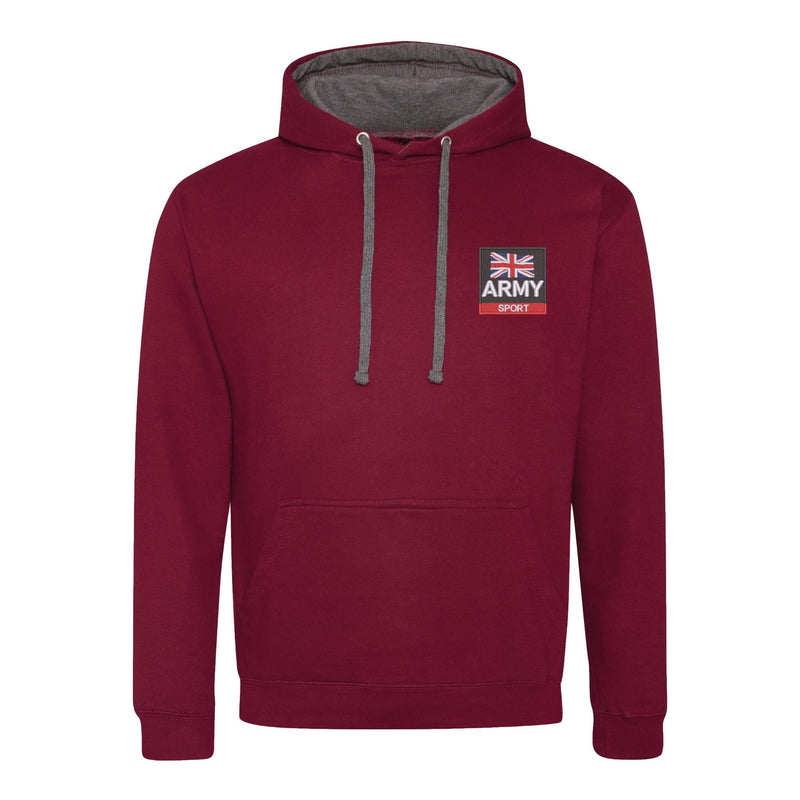 Army Sport Varsity Contrast Hoodie