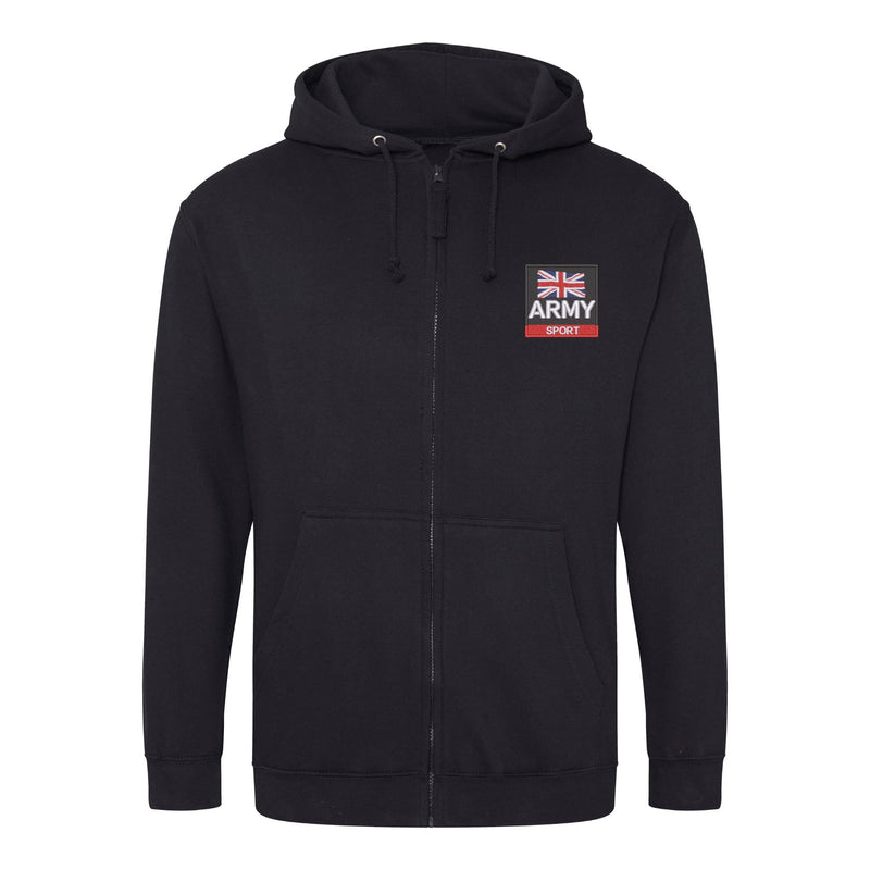 Army Sport Zipped Hoodie