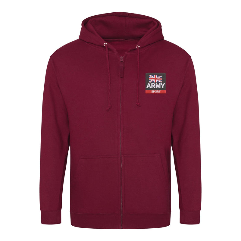 Army Sport Zipped Hoodie