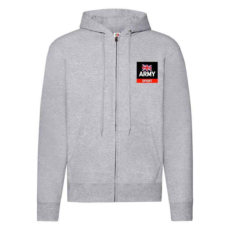Army Sports Zipped Hoodie
