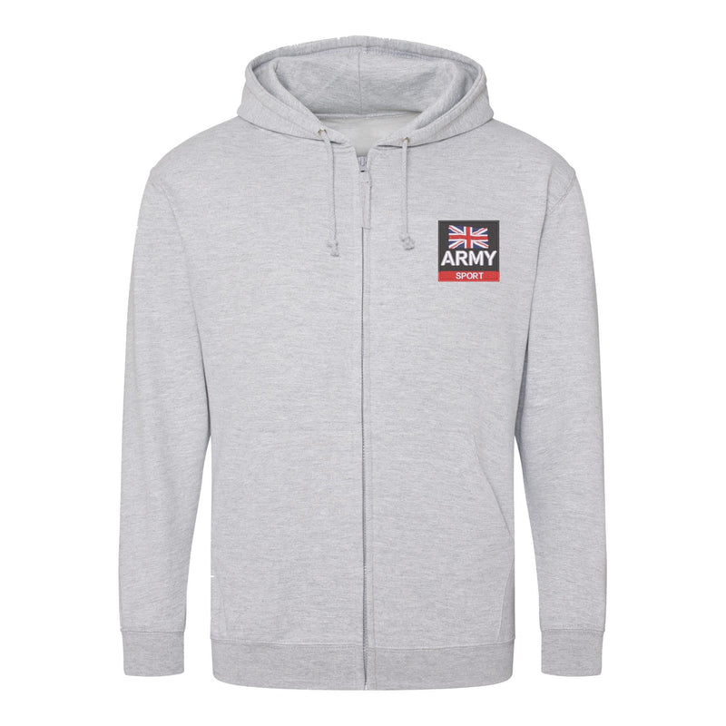 Army Sport Zipped Hoodie
