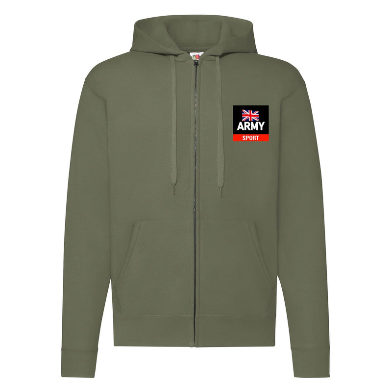 Army Sports Zipped Hoodie