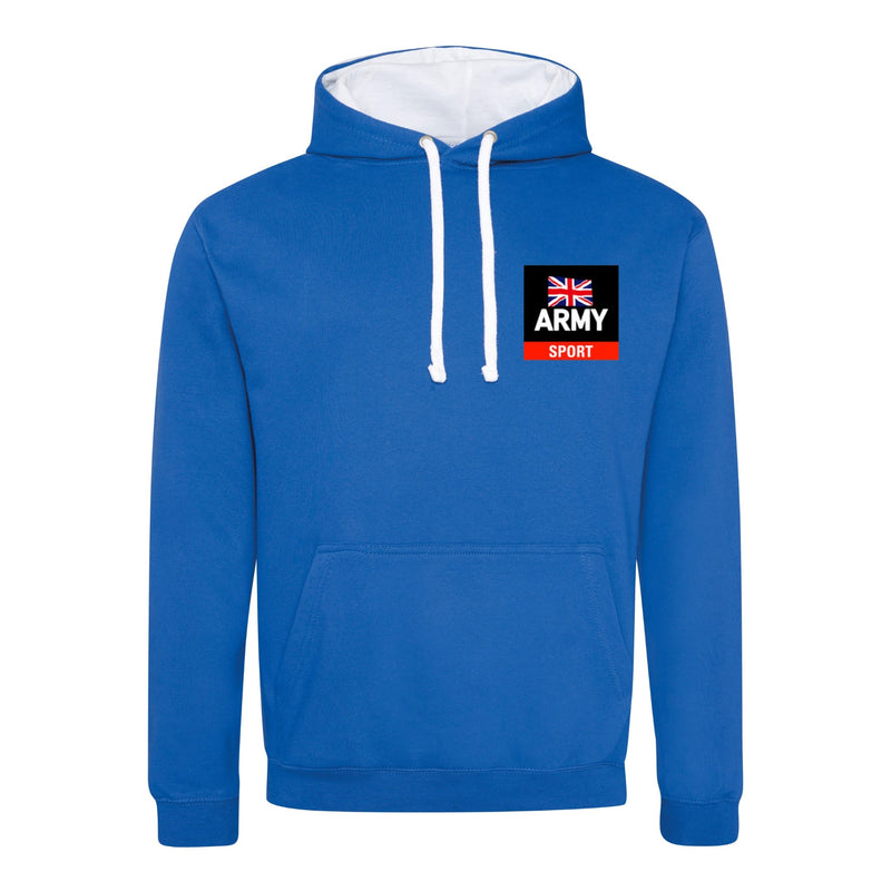 Army Sports Varsity Contrast Hoodie