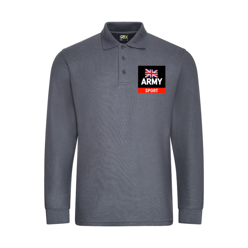 Army Sports Long Sleeve Polo Shirt
