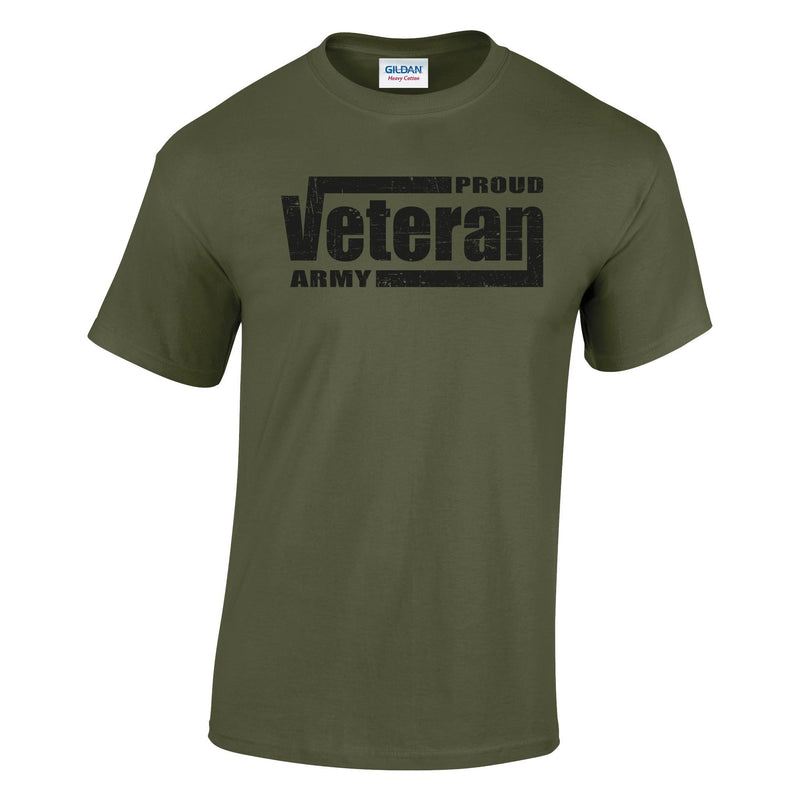 Proud Army Veteran Printed T-Shirt