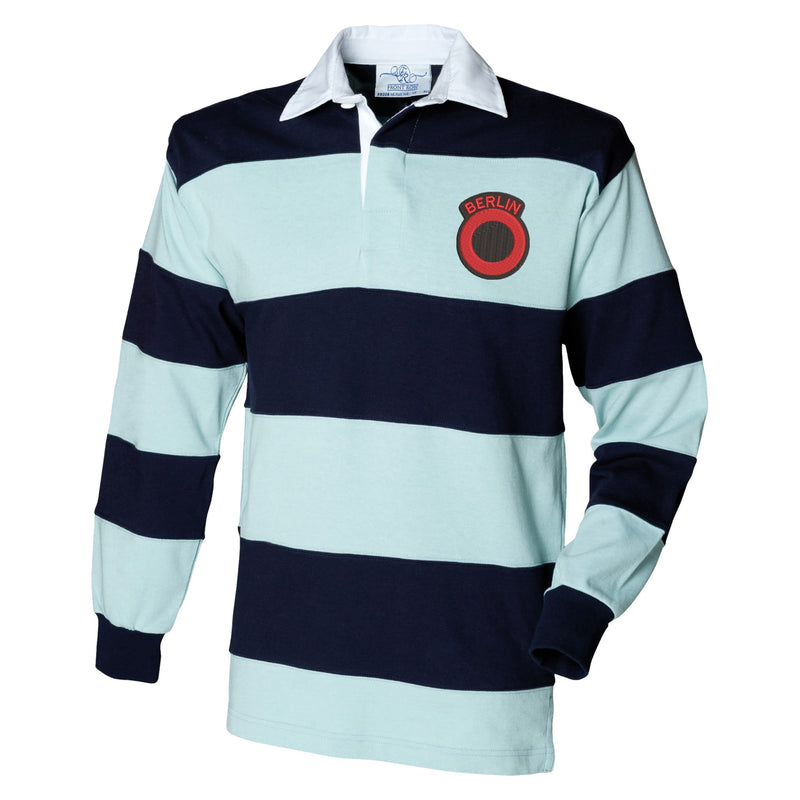 Berlin Infantry Brigade Front Row Sewn Stripe Long Sleeve Rugby Shirt