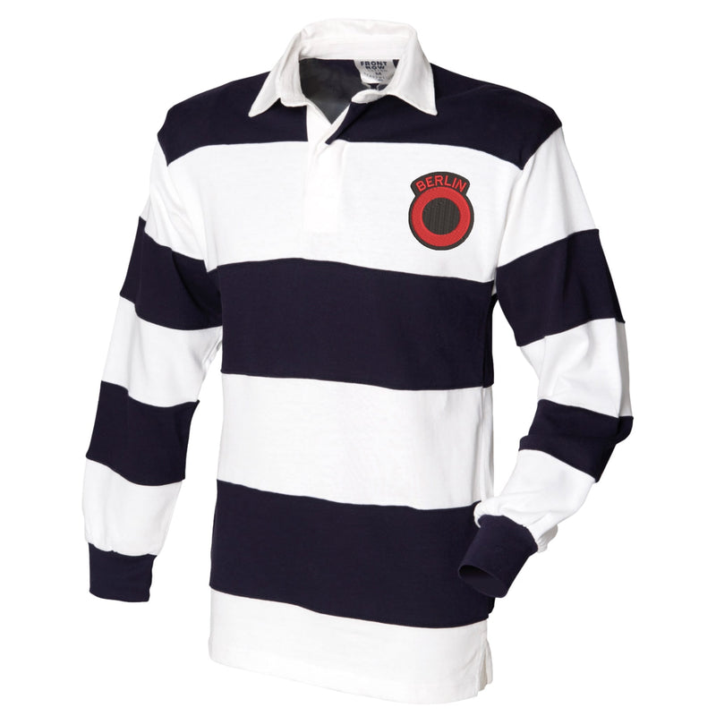 Berlin Infantry Brigade Front Row Sewn Stripe Long Sleeve Rugby Shirt