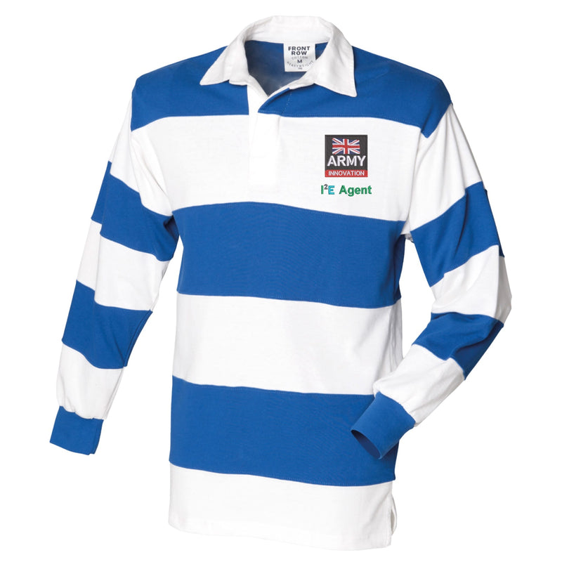 British Army Innovation Team Front Row Sewn Stripe Long Sleeve Rugby Shirt