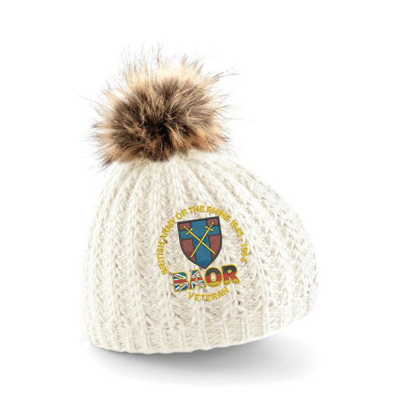 British Army of the Rhine Pom Pom Beanie Hat