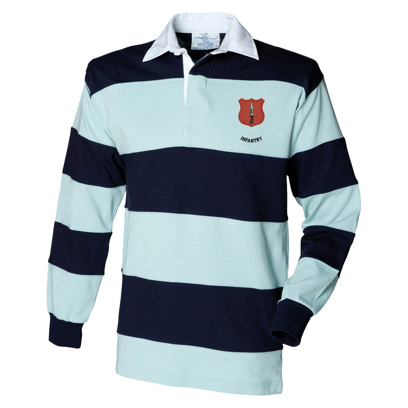 Catterick Infantry Front Row Sewn Stripe Long Sleeve Rugby Shirt