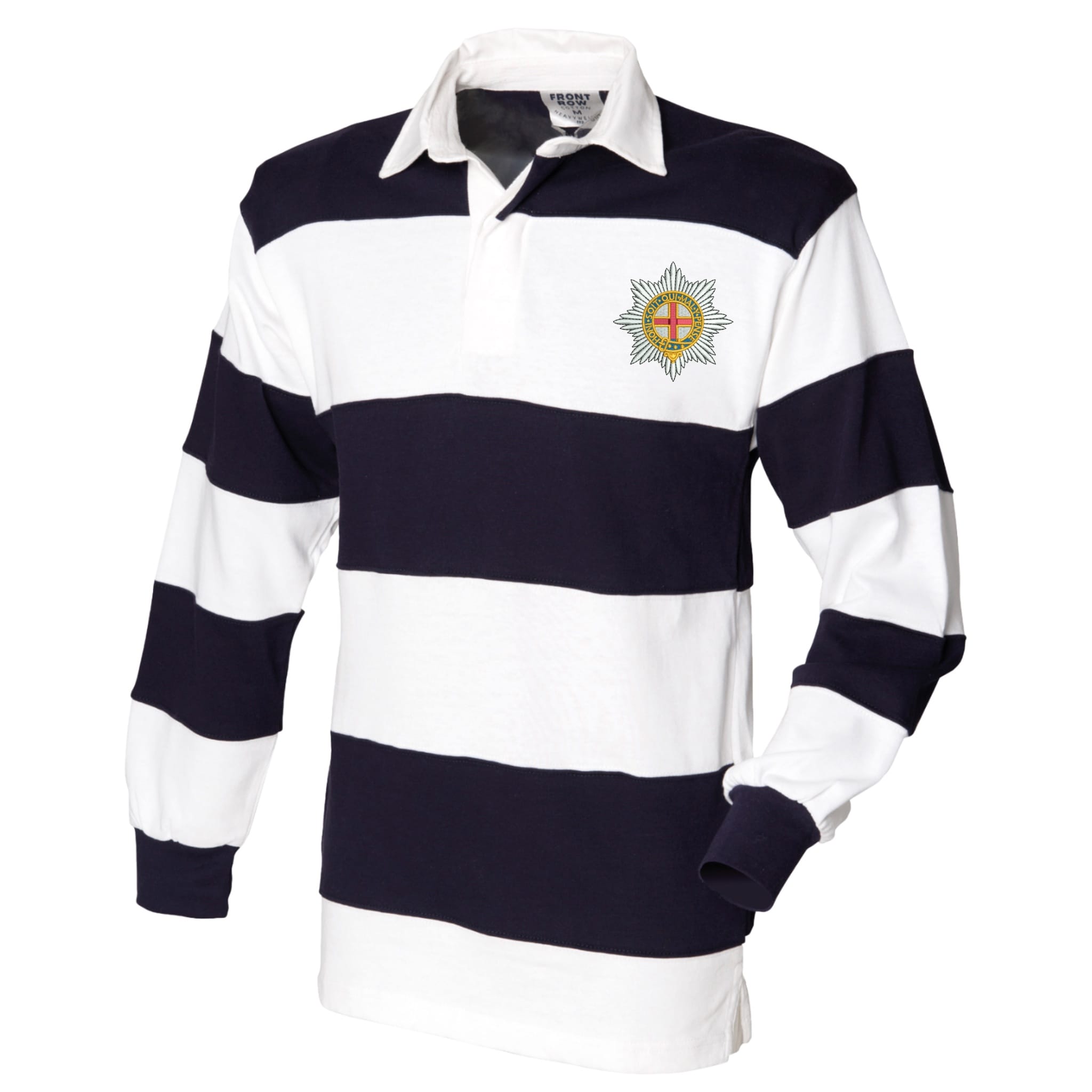 Coldstream Guards Front Row Sewn Stripe Long Sleeve Rugby Shirt — The ...