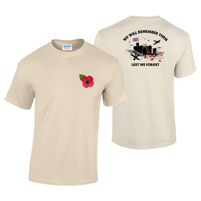 D-Day Landing - Poppy Printed T-Shirt