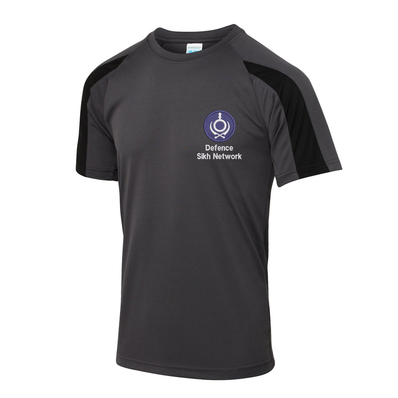Defence Sikh Network Contrast Polyester T-Shirt