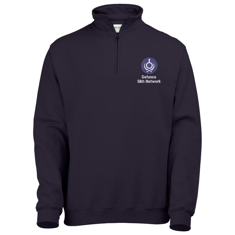 Defence Sikh Network Quarter Zip Sweatshirt