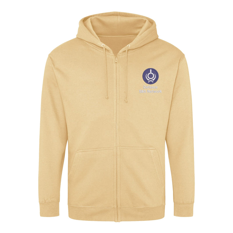 Defence Sikh Network Zipped Hoodie