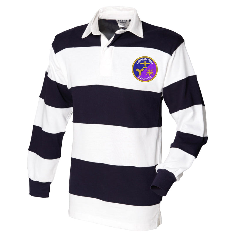 Drummond Division BRNC Front Row Sewn Stripe Long Sleeve Rugby Shirt