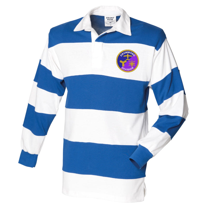 Drummond Division BRNC Front Row Sewn Stripe Long Sleeve Rugby Shirt