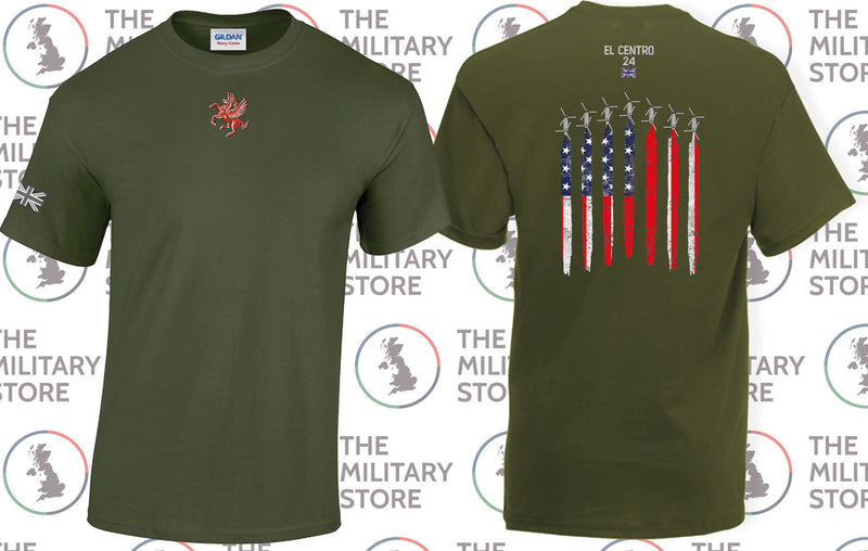 18 Squadron El Centro 24 Cotton T-Shirt (Includes Two Tone Sleeve and Back Print)