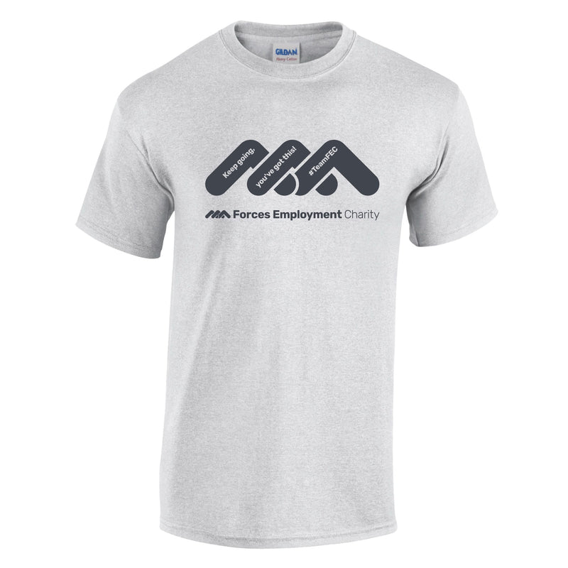Forces Employment Charity Supporters Cotton T-Shirt - Grey Logo