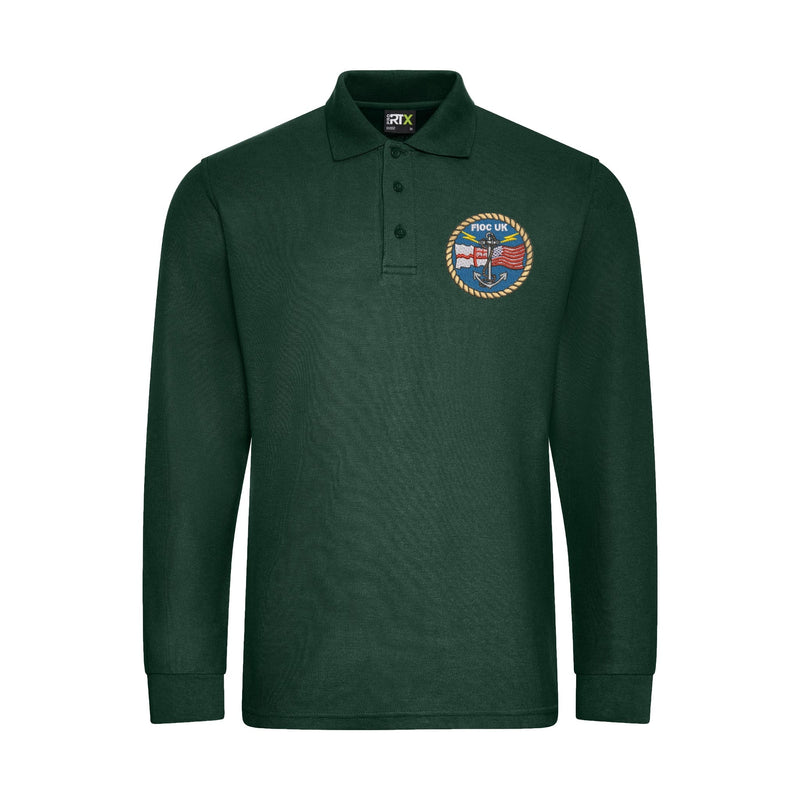 FIOC UK (Fleet Information Operations Center) Long Sleeve Polo Shirt