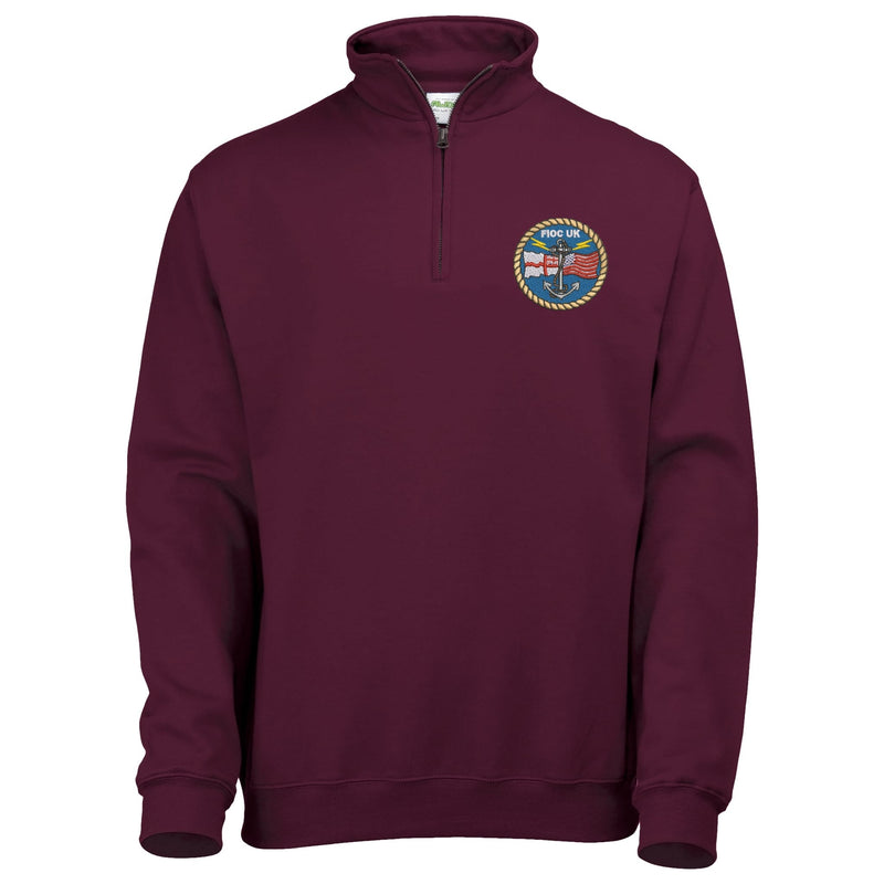 FIOC UK (Fleet Information Operations Center) Quarter Zip Sweatshirt