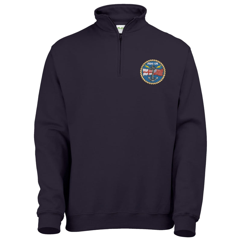 FIOC UK (Fleet Information Operations Center) Quarter Zip Sweatshirt
