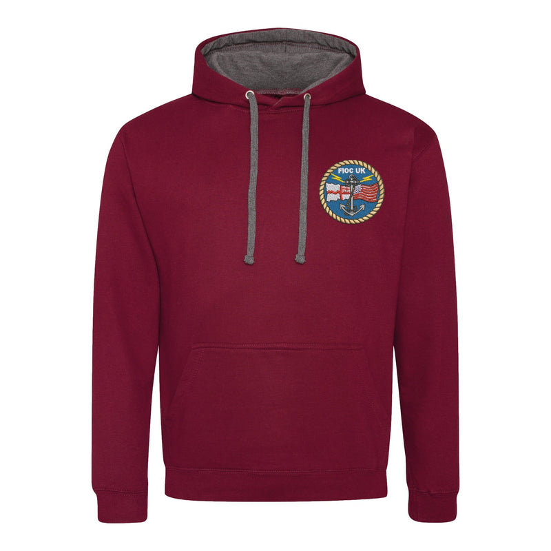 FIOC UK (Fleet Information Operations Center) Varsity Contrast Hoodie