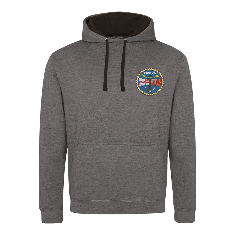 FIOC UK (Fleet Information Operations Center) Varsity Contrast Hoodie