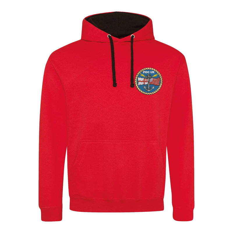 FIOC UK (Fleet Information Operations Center) Varsity Contrast Hoodie