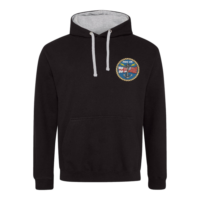 FIOC UK (Fleet Information Operations Center) Varsity Contrast Hoodie
