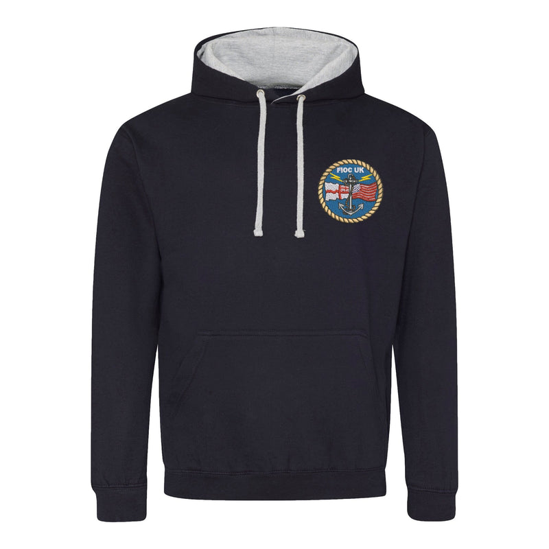 FIOC UK (Fleet Information Operations Center) Varsity Contrast Hoodie