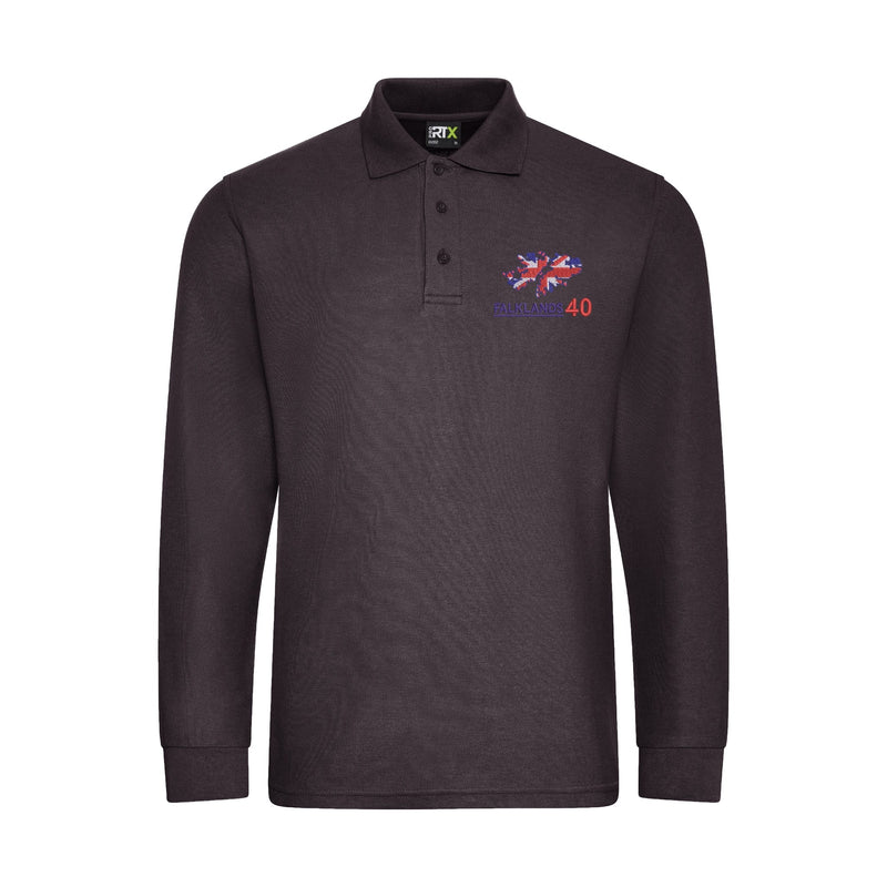 Falklands 40th Anniversary Long Sleeve Polo Shirt