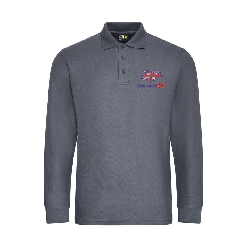 Falklands 40th Anniversary Long Sleeve Polo Shirt