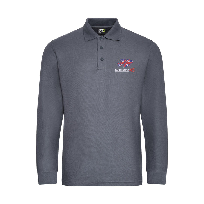 Falklands 45th Anniversary Long Sleeve Polo Shirt