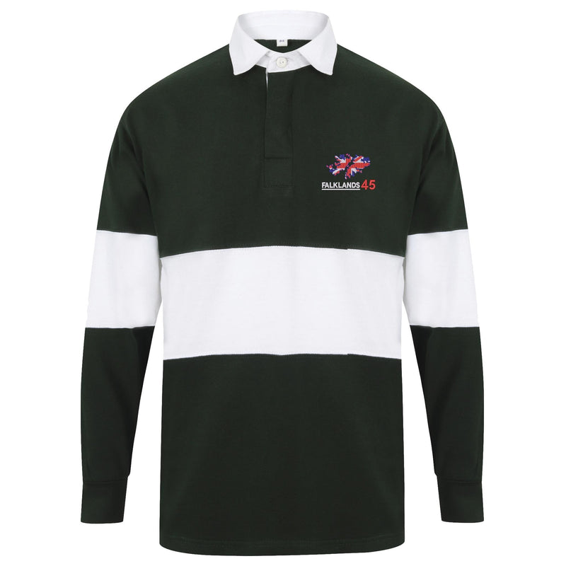 Falklands 45th Anniversary Front Row Long Sleeve Panelled Rugby Shirt